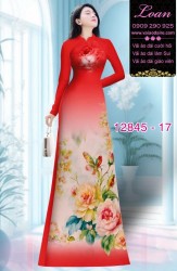 Vải áo dài hoa in 3D