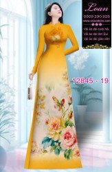 Vải áo dài hoa in 3D