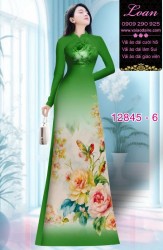 Vải áo dài hoa in 3D