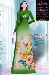 Vải áo dài hoa in 3D