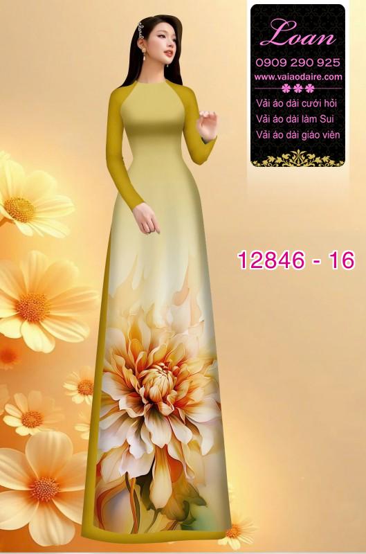 Vải áo dài hoa in 3D