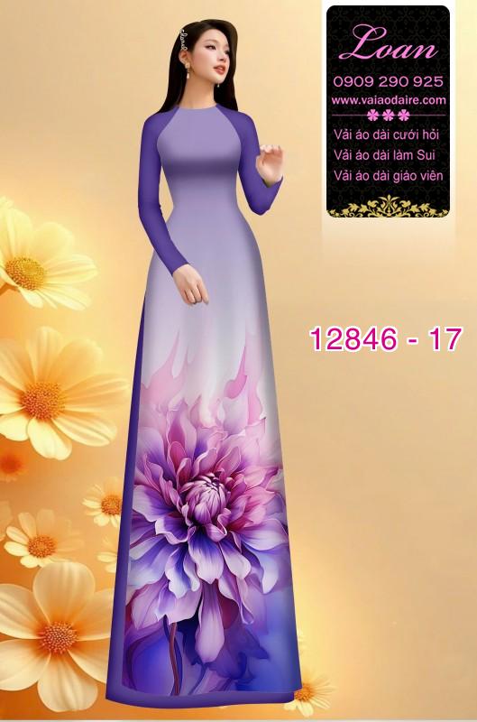 Vải áo dài hoa in 3D