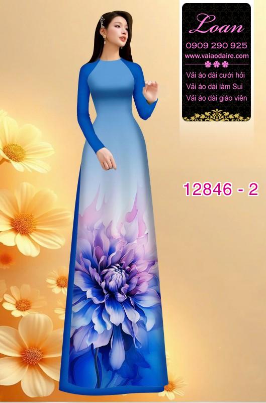 Vải áo dài hoa in 3D