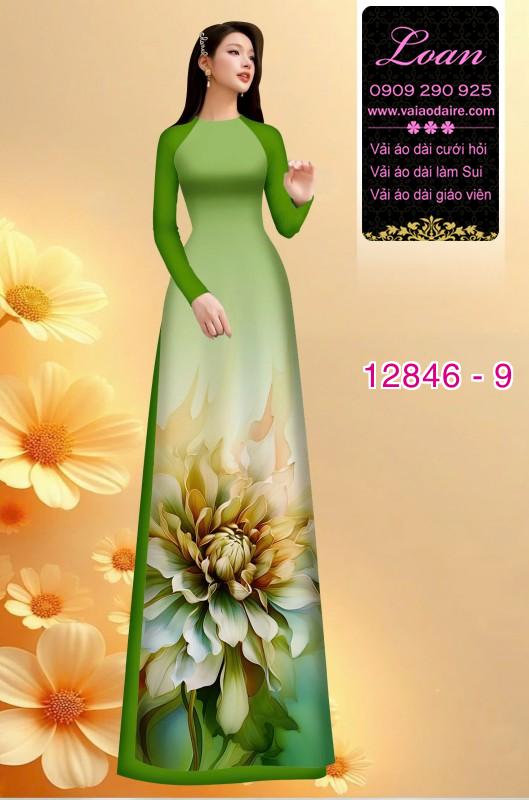 Vải áo dài hoa in 3D