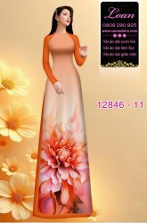 Vải áo dài hoa in 3D