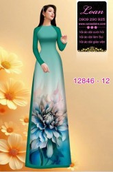 Vải áo dài hoa in 3D