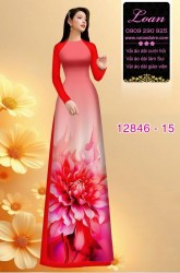 Vải áo dài hoa in 3D