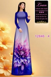 Vải áo dài hoa in 3D