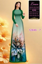 Vải áo dài hoa in 3D