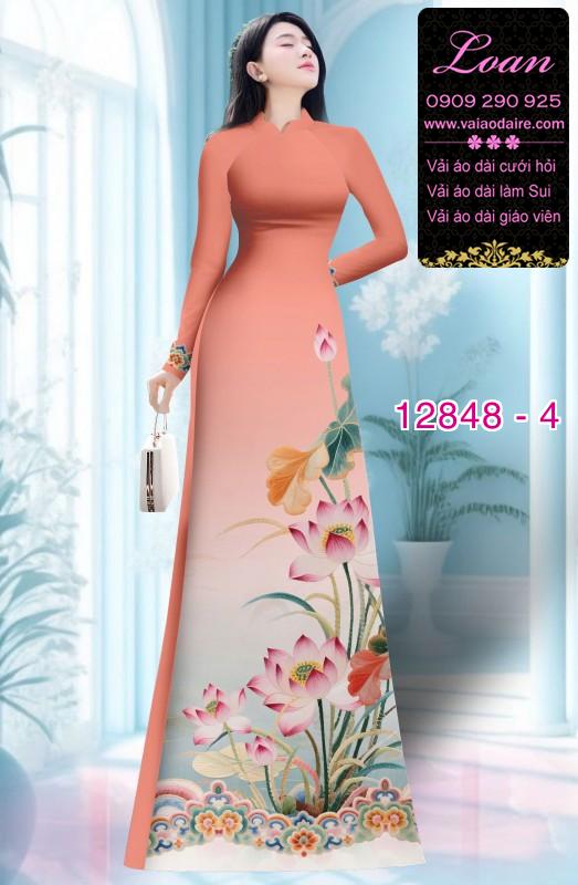 Vải áo dài hoa in 3D