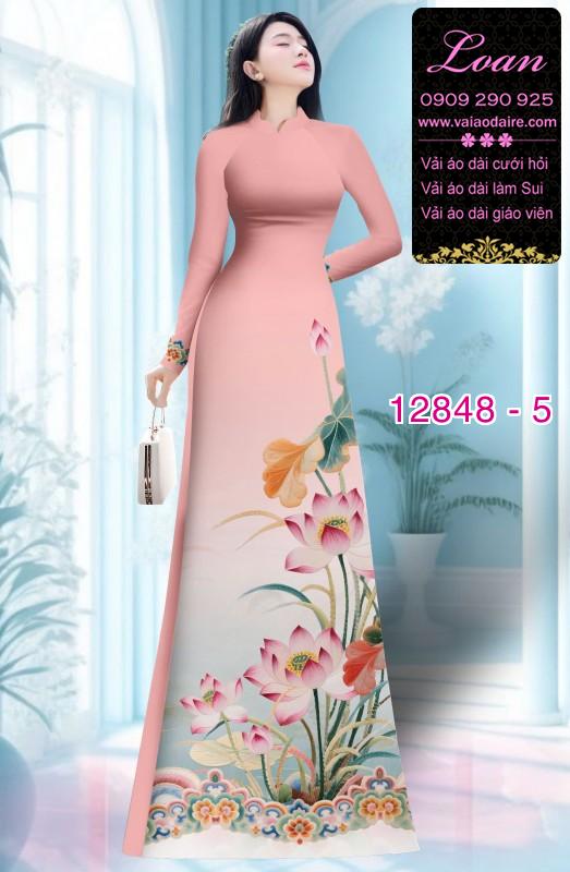 Vải áo dài hoa in 3D