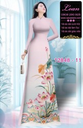 Vải áo dài hoa in 3D