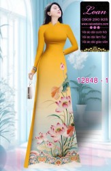 Vải áo dài hoa in 3D