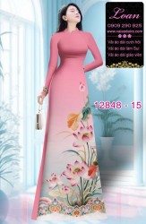 Vải áo dài hoa in 3D