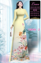Vải áo dài hoa in 3D