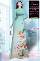 Vải áo dài hoa in 3D