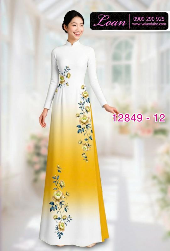 Vải áo dài hoa in 3D