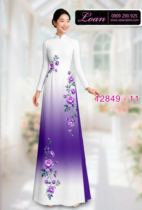 Vải áo dài hoa in 3D