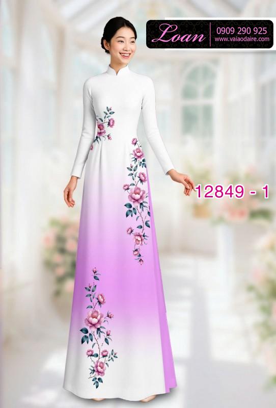 Vải áo dài hoa in 3D