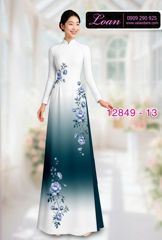 Vải áo dài hoa in 3D