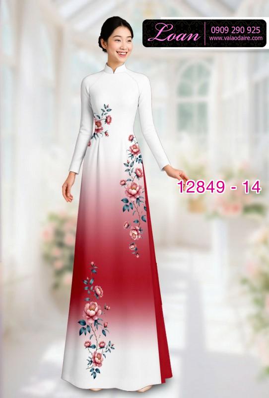 Vải áo dài hoa in 3D