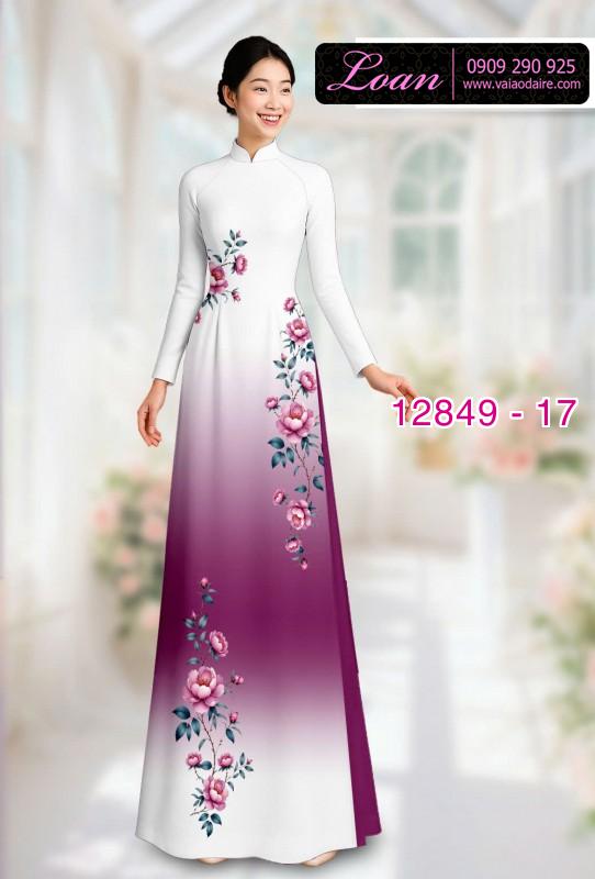 Vải áo dài hoa in 3D