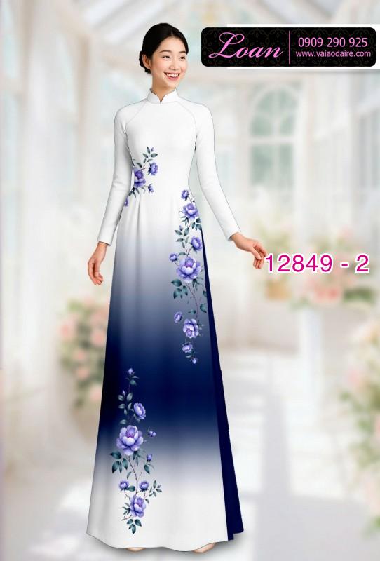 Vải áo dài hoa in 3D