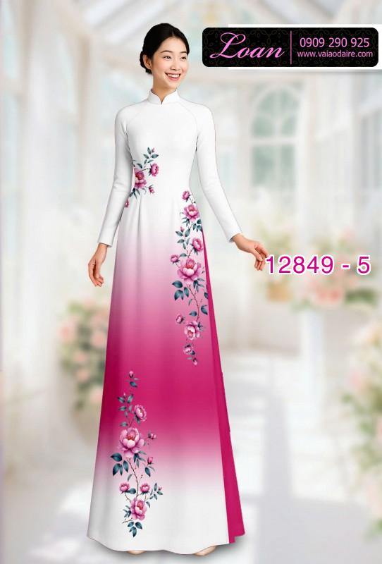 Vải áo dài hoa in 3D