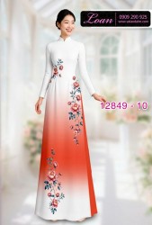 Vải áo dài hoa in 3D