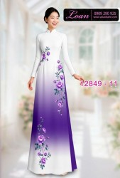 Vải áo dài hoa in 3D