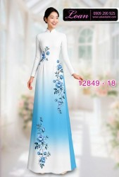 Vải áo dài hoa in 3D