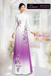 Vải áo dài hoa in 3D