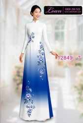 Vải áo dài hoa in 3D