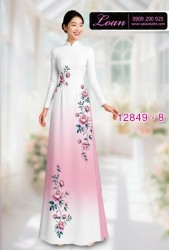 Vải áo dài hoa in 3D