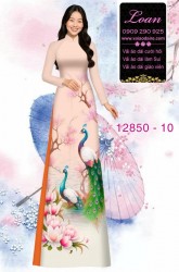Vải áo dài hoa sen in 3D