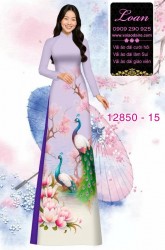 Vải áo dài hoa sen in 3D