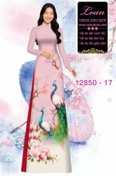 Vải áo dài hoa sen in 3D