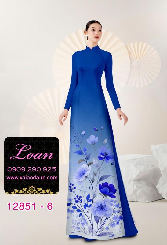 Vải áo dài hoa in 3D