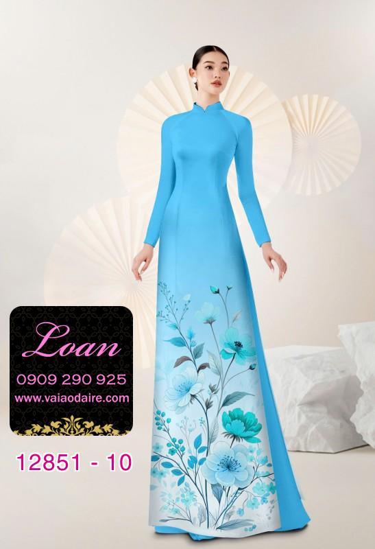 Vải áo dài hoa in 3D