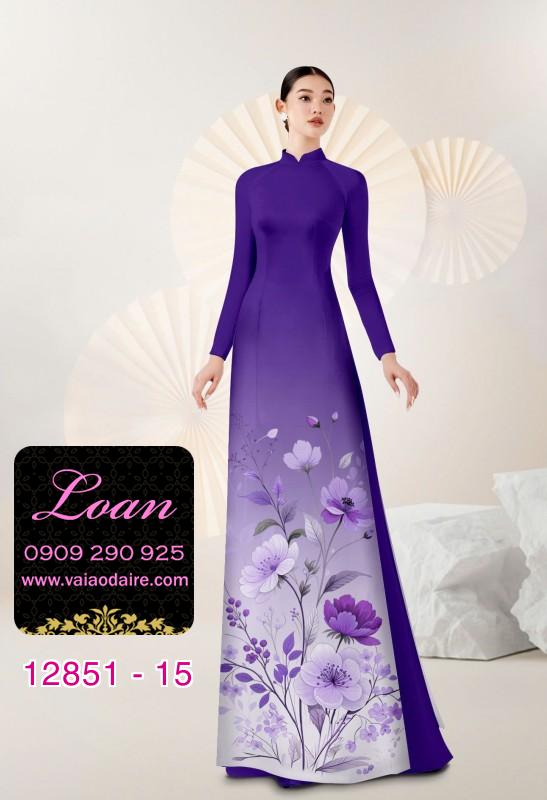 Vải áo dài hoa in 3D