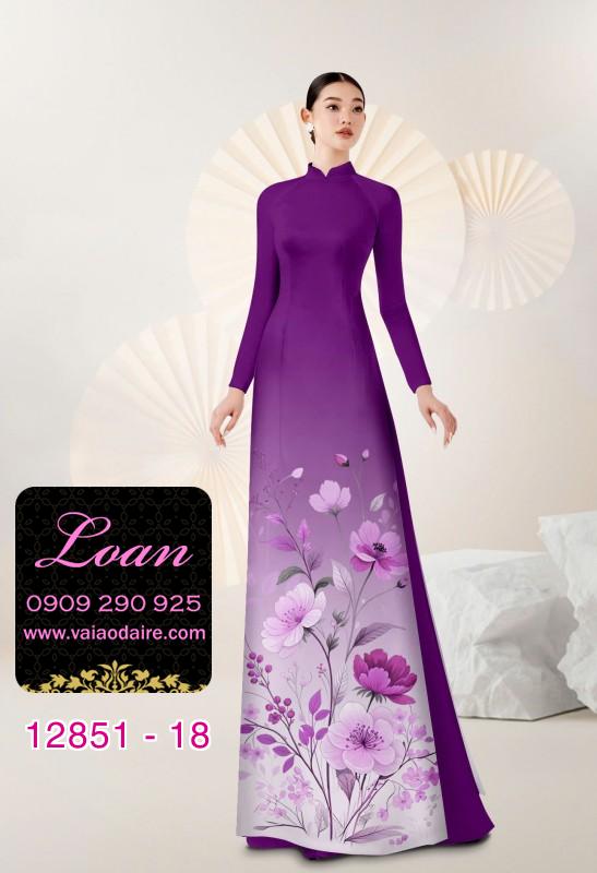 Vải áo dài hoa in 3D