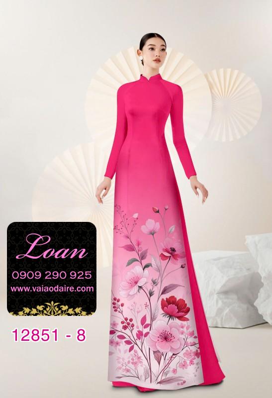 Vải áo dài hoa in 3D