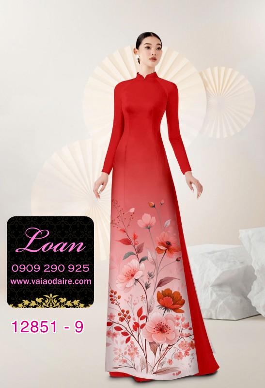 Vải áo dài hoa in 3D