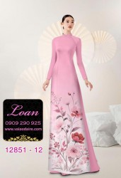 Vải áo dài hoa in 3D