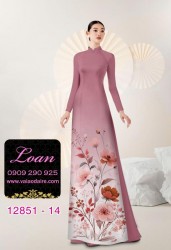 Vải áo dài hoa in 3D