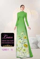 Vải áo dài hoa in 3D
