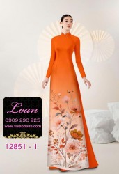 Vải áo dài hoa in 3D