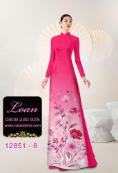 Vải áo dài hoa in 3D