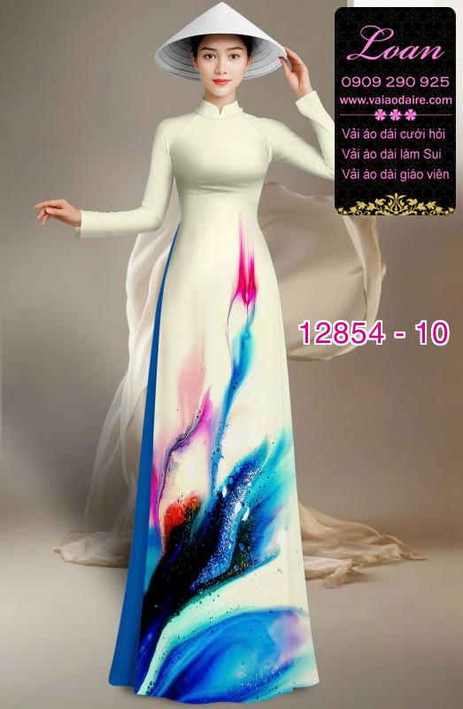 Vải áo dài hoa in 3D