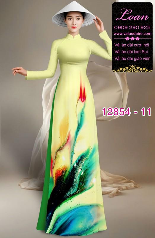 Vải áo dài hoa in 3D